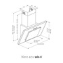 Вытяжка AKPO WK-4 Nero eco 90 нержавейка, серое стекло 2